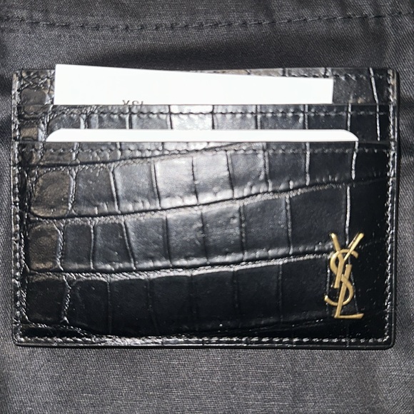 New ysl monogram card case croc - Picture 3 of 9